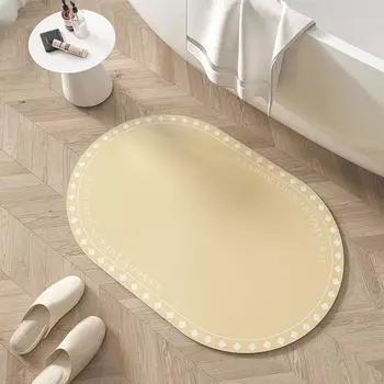 Modern Simple Air Bathroom Anti-slip Mat Bathroom Toilet Door Entrance Water Absorption Quick drying Floor Mat Household Diatom Mud Floor Mat 50 * 60CM