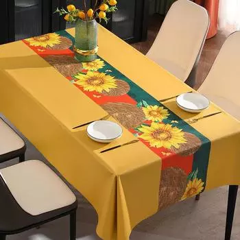 Modern Simple Household Tablecloth Atmosphere Anti-Oil And Anti-Scalding Rectangular Pvc Tablecloth Placemat 140*140cm