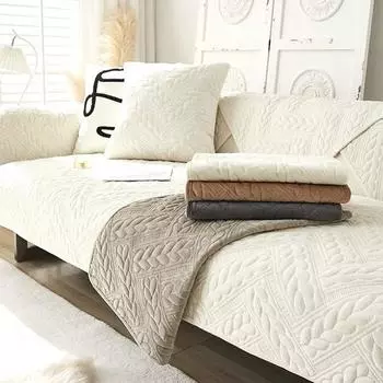 Modern Simple Sofa Cushion Four Seasons Universal Non-Slip Cover Cover All-Inclusive All-Match Fashion Seat Cushions Cover Towel Autumn and Winter 70*70cm