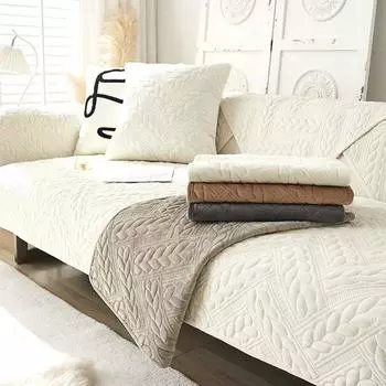 Modern Simple Sofa Cushion Four Seasons Universal Non-Slip Cover Cover All-Inclusive All-Match Fashion Seat Cushions Cover Towel Autumn and Winter 70*70cm