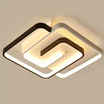 Modern Square Ceiling Light LED Ceiling Light with Remote Control Dimmable Ceiling Light for Living Room Bedroom Office