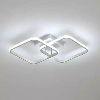 Modern Square Ceiling Light, LED Chandeliers, 42W Acrylic Ceiling Lamp For Kitchen Dining Room Living Room Studio Office Diameter 59CM