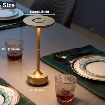 Modern USB rechargeable desktop night light touch sensor LED wireless reading Desk Light stepless dimming Table Lamp чёрный