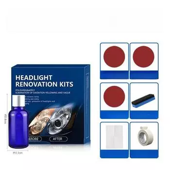 Модернизация системы восстановления линз фар. Техническое обслуживание автомобильных фар. Чистое средство для восстановления протектора. Спрей-полировка. Ремонтная жидкость. 10ml синий