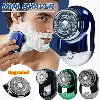 Модернизированная электробритва с лезвием для мужчин, карманная бритва, портативный станок для бритья, IPX7, водонепроницаемый USB перезаряжаемый триммер для бороды синий