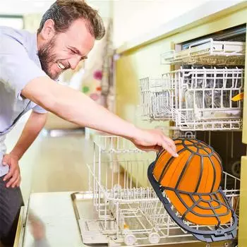 Модернизированная многофункциональная стиральная машина для бейсболок, клетка для стирки кепок для взрослых и детей, очистители для шляп, формирователь защитного кожуха чёрный