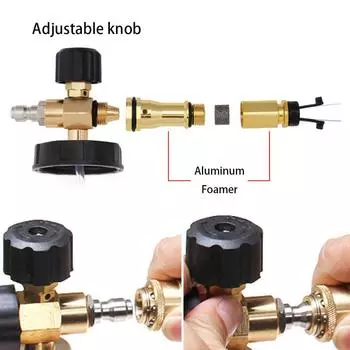 Модернизированная мойка автомобиля, пенная насадка для мытья под высоким давлением, пистолет-распылитель для мыла, инструмент для чистки автомобиля, бутылка для мыла 1 л красный