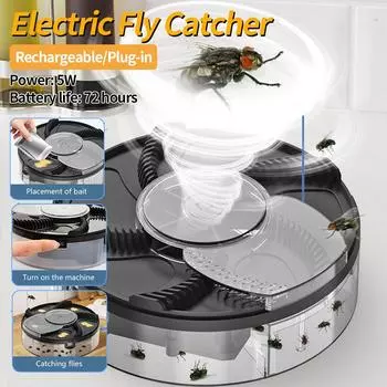 Модернизированная мухоловка USB/перезаряжаемая электрическая ловушка для мух безопасная ловушка для насекомых для дома/улицы инструмент для ловли вредителей для домашнего сада