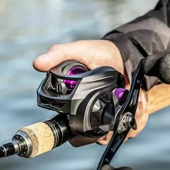 Модернизированная противовзрывная леска Micro-bait Casting Reel 7.2:1 Высокоскоростная рыболовная катушка с защитой от запутывания и дальним забросом Катушка для пресноводной рыбалки AI-Left красный