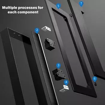 Модернизированная прямоугольная крышка для кабельного отверстия с металлической щеткой, организующая люверс для кабеля, сквозной люверс для офисных столов