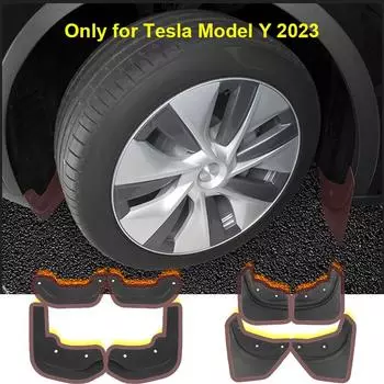 Модернизированные брызговики ModelY для Tesla Model Y 2023, брызговики TPE, брызговик для заднего переднего колеса, крыло, полная защита