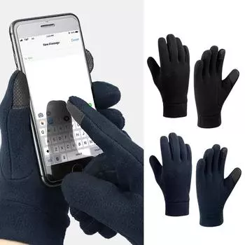 Модернизированные детские лыжные перчатки для улицы, велосипедные перчатки, зимние теплые перчатки для альпинизма, водонепроницаемые M тёмно-синий