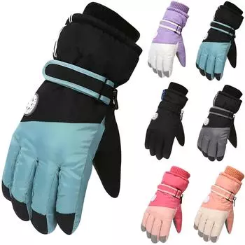 Модернизированные детские лыжные перчатки для улицы, велосипедные перчатки, зимние теплые перчатки для альпинизма, водонепроницаемые One Size