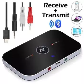 Модернизированный адаптер Bluetooth 5.0, аудиопередатчик, приемник, AV AUX, разъем 3,5 мм, стереомузыкальный плеер, USB-беспроводной аудиоконвертер для автомобильного ПК, ТВ