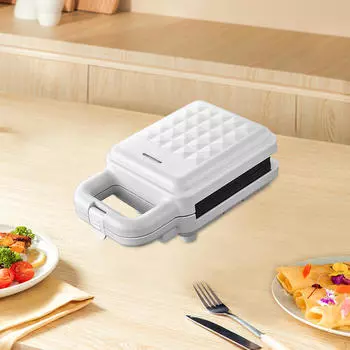 модернизированный автоматический тостер для сэндвичей с нагревательными элементами и регулировкой белый