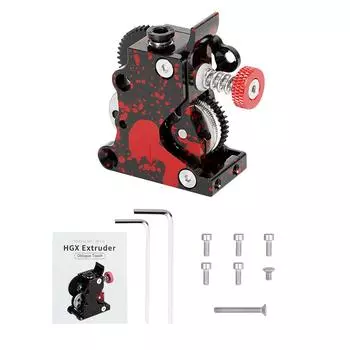 Модернизированный экструдер HGX Helical Tooth, цельнометаллическая конструкция, двухшестеренчатая экструзия для нитей 1,75 мм разноцветный