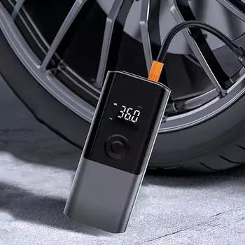 Модернизированный беспроводной автомобильный воздушный насос 2024 года с аккумулятором большой емкости 6000 мАч, подходящий для мотоциклов, велосипедов, автомобильных воздушных насосов с шариковыми шинами
