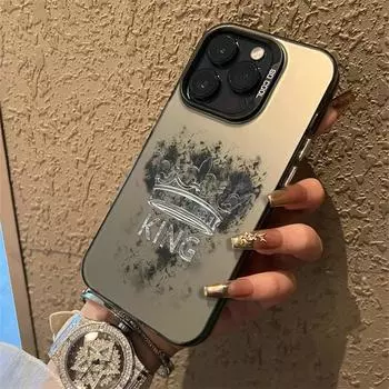 Модернизированный чехол IMD KING BOSS Cool Printed, ударопрочный защитный мягкий чехол TPU с полной задней крышкой для Xiaomi Redmi Xiaomi 11 Lite