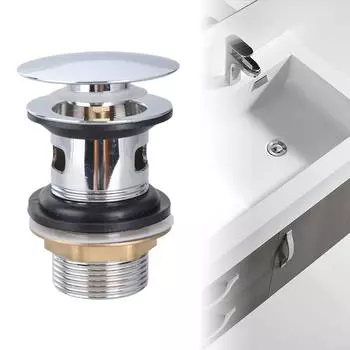 Модернизированный дом замена щелевой хромированной щелевой заглушки для раковины Click Clack раковины латунная заглушка для раковины стандартная G 1 1/4 BSP