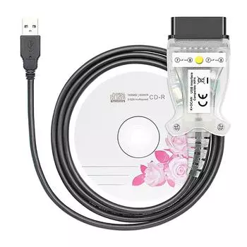 Модернизированный Inpa K+CAN K+DCAN OBD2 USB-интерфейс-переключатель автоматический диагностический кабель подходит для моделей 1998-2008 годов портативный