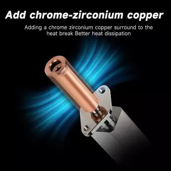 Модернизированный комплект экструдера Hotend V2.0 для экструзионной головки Bambu Lab X1C P1P с закаленной сталью толщиной 0,4 мм. разноцветный