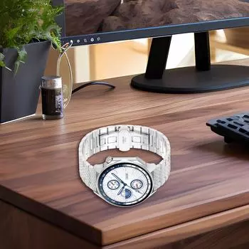 Модернизированный металлический ремешок для часов, удобная регулировка ремешка для часов, текстура ремешка для часов, приятный для кожи, для 20 мм/22 мм 20 серебряный