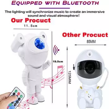 Модернизированный ночник Galaxy, астронавт, звездная туманность, луна, потолочный проектор неба с таймером и дистанционным Bluetooth-динамиком