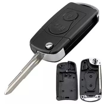 Модернизированный откидной складной чехол для дистанционного ключа с 2 кнопками, подходит для SsangYong Actyon/Kyron/Rexton