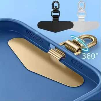 Модернизированный поворотный на 360 градусов держатель для телефона из нержавеющей стали металлическая накладка накладка для шнурка для мобильного телефона предохранительный соединительный элемент новый 1PCS светло-серый