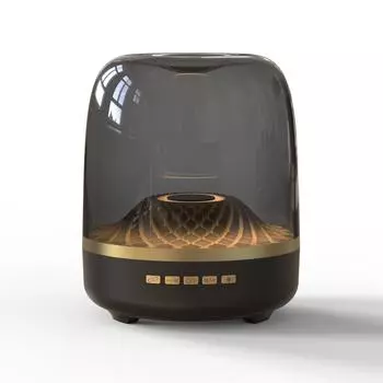 Модернизированный прозрачный Bluetooth-динамик с атмосферной подсветкой - высокая громкость, настольный аудиоподарок чёрный