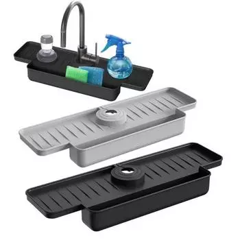 Модернизированный силиконовый кран для раковины, брызгозащитный экран, держатель для губки, для кухонной столешницы, умывальника и ванной комнаты