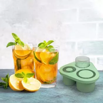 Модернизированный силиконовый поднос для льда и форма, большой размер, цилиндрический поднос для льда для кофе для холодильника с крышкой и стеклянными аксессуарами