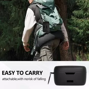 Модернизированный ударопрочный силиконовый чехол для хранения резиновых наушников, легкая переносная коробка, подходящая для наушников MA10 чёрный