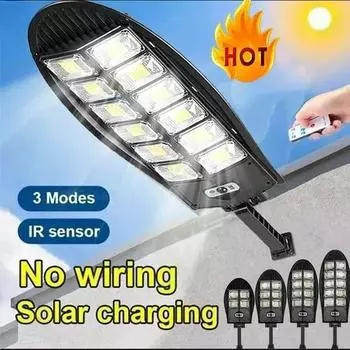 Модернизированный уличный солнечный светильник, водонепроницаемый светодиодный, для садовой стены, регулируемый угол наклона, мощный интегрированный индукционный уличный светильник на солнечной батарее 788B 2+remote control