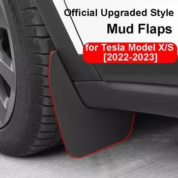 Модернизируйте автомобильные брызговики для Tesla Model XS, брызговики 2023 TPE TPV, передние и задние крылья 2022, внешние аксессуары