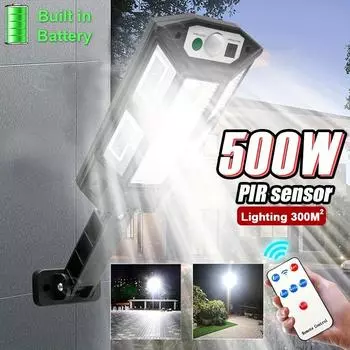 Модернизируйте мощный солнечный светильник, уличные солнечные светодиодные фонари с датчиком движения, водонепроницаемый солнечный садовый фонарь, уличный дворовый фонарь 43 SMD-1PC