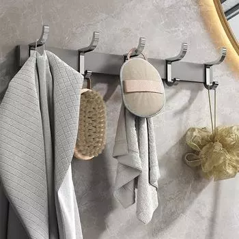 Модернизируйте, увеличьте ширину и толщину подвижного алюминиевого заднего крючка, складные крючки для халатов для ванной комнаты, кухонные принадлежности