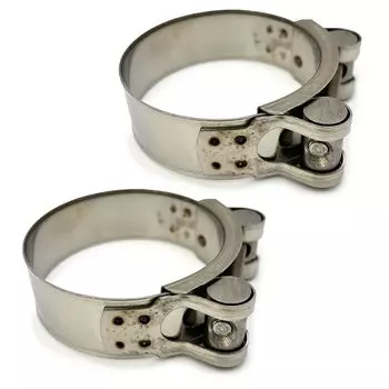 Moderno La Tail Muffler Clamp Universal Muffler Band Connection Stainless Steel Exhaust Muffler Universal Product Extension Bolt 53-340-MC 52-55mm 52-55mm