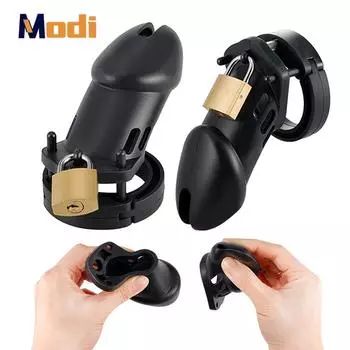 MoDi 5 размеров, мягкая мужская клетка верности, устройство для члена, клетка с кольцами, эротика, уретральный латунный замок, секс-игрушки для мужчин и взрослых S