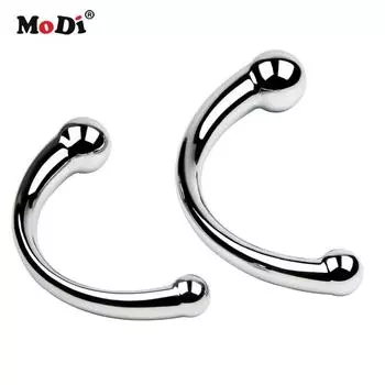 MoDi Анальная пробка Секс-игрушки Металлическая двойная головка для женщин Продукты секса для взрослых