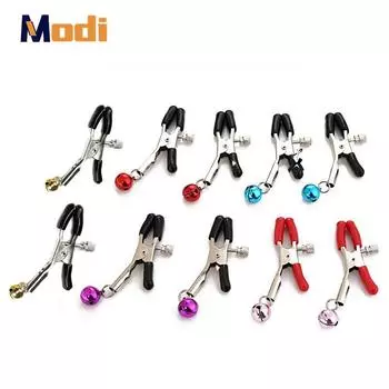 MoDi Металлический зажим для сосков с металлической цепочкой для женщин, фетиш для груди, зажим для половых губ, стимуляция массажера, БДСМ, бондаж, интимные товары для взрослых 1 Pair