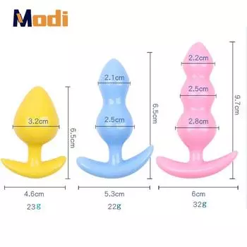 MoDi Мягкие силиконовые анальные пробки для начинающих, анальный стимулятор, тренажер, секс-игрушка для женщин, пар, массаж точки G, секс-продукт 1Pcs