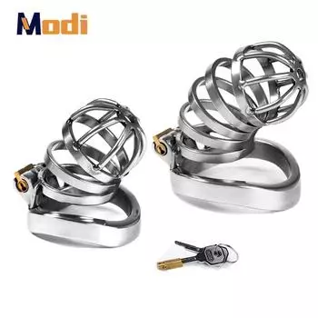 MoDi Нержавеющая сталь Металлическая уретра Целомудрие Замок Пенис Бондаж Взрослые мужчины Целомудрие Клетка Ограничение члена SM Воздержание Секс-игрушки S(40mm)
