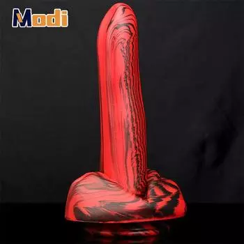 MoDi Redblack Силиконовый монстр-дилдо Фэнтези-дилдо с узлами Огромный член Толстый анальный пенис с сильной присоской