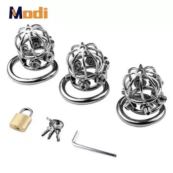 MoDi Замок целомудрия из нержавеющей стали для мужчин и взрослых, связывание и воздержание, металлический замок для фаллоимитатора с ивовыми гвоздями, обязательная клетка целомудрия для пениса 45mm