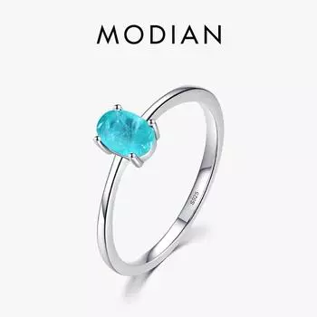 Модиан из стерлингового серебра 925 пробы, модные овальные кольца на палец для женщин, элегантные обручальные свадебные украшения с турмалином 5 серебряный