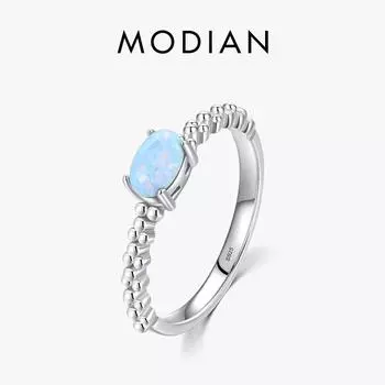 Модиан из стерлингового серебра 925 пробы с натуральными овальными опалами, оригинальный дизайн, кольца на палец для женщин, модные ювелирные аксессуары, аксессуары 5 серебряный