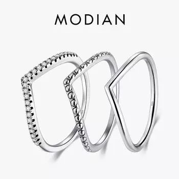 Модиановое кольцо из стерлингового серебра 925 пробы со стрелкой, штабелируемое модное геометрическое кольцо, классическое изысканное популярное ювелирное изделие на палец для женщин 5 серебряный