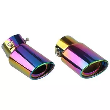 Модифицированная выхлопная труба автомобиля, семицветная однотрубная выхлопная труба, обычный глушитель выхлопных газов автомобиля, глушитель дымохода, выхлопная труба автомобиля