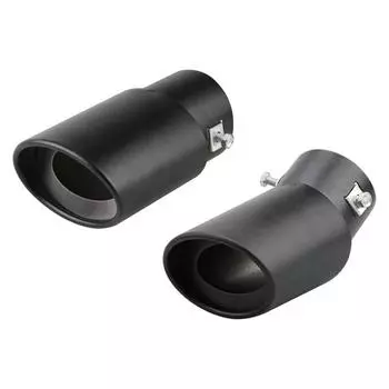 Модифицированная выхлопная труба автомобиля Выхлопная труба черная однотрубная выхлопная труба Обычный глушитель выхлопных газов автомобиля Глушитель дымохода Выхлопная труба автомобиля